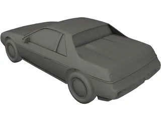 Pontiac Fiero GT 3D Model preview