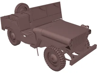 Jeep Willys (1942) 3D Model preview
