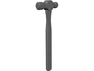 Ballpeen Hammer 3D Model preview
