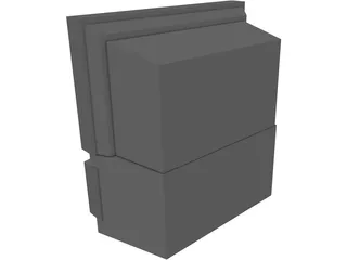 TV Rear Projection Screen 3D Model preview