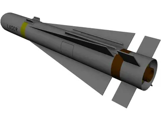 Raytheon AGM-65E Laser Maverick Air-to-Surface Missile 3D Model preview