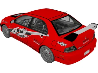Mitsubishi Lancer Evolution IX MR 3D Model preview