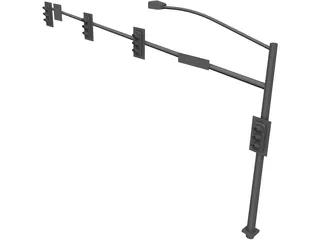 Traffic Light 3D Model preview