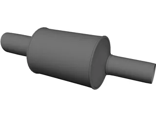GReddy Style Muffler 3D Model preview