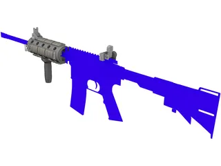 M4 Rail System 3D Model preview