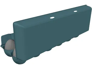 Dozen Eggs Carton 3D Model preview