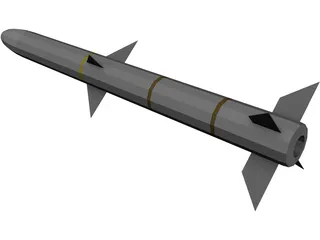 AMRAAM Missile 3D Model preview