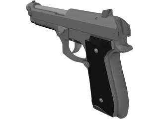Beretta Articulated 3D Model preview