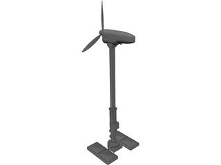 Windmill Turbine 3D Model preview