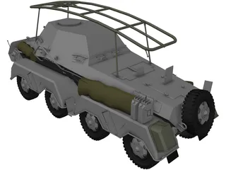 Sd.KfZ. 263 Funkwagen 3D Model preview