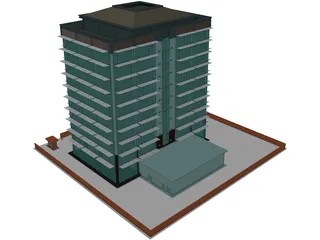 Tech Office Building 3D Model preview