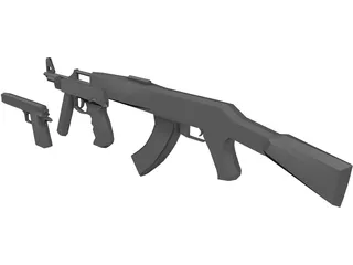Guns 3D Model preview