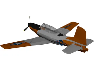 Beechcraft T-34C Turbo-Mentor 3D Model preview