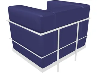 Corbusier Chair 3D Model preview