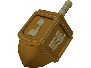 Dreidel 3D Model preview