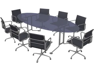 Conference Table 3D Model preview