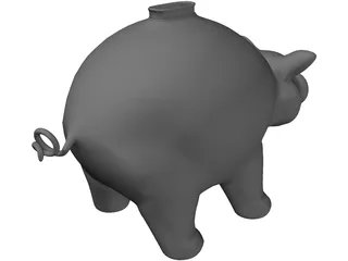 Piggy Bank 3D Model preview