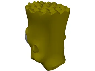 Simpsons Bart Head 3D Model preview
