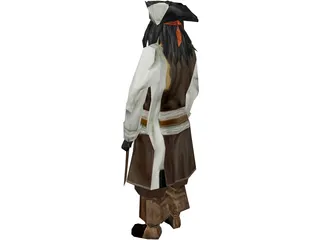 Captain Jack Sparrow 3D Model preview