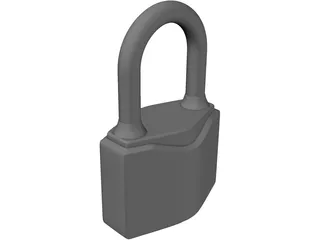 Lock Pad with Keys 3D Model preview