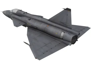 Saab-37 Viggen 3D Model preview