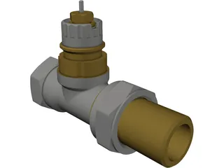 Danfoss Radiator Valve 3D Model preview