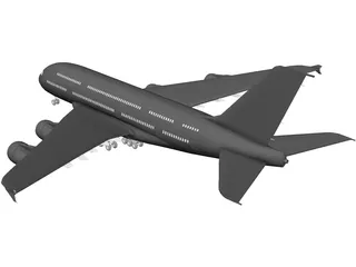 Airbus A380 3D Model preview