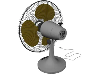 Table Fan 3D Model preview