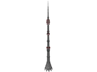 Television Tower 3D Model preview