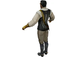 Cowboy British 3D Model preview