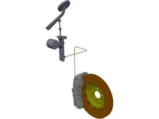Audi RS8 Brake Front Axle 3D Model preview