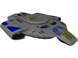 Star Trek USS Defiant 3D Model preview
