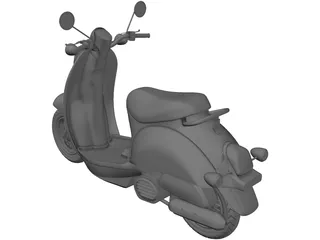 Vespa Scooter 3D Model preview