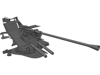 Flak 37 3D Model preview