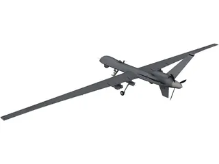 General Atomics MQ-1 Predator UAV 3D Model preview