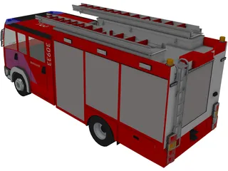 Mercedes-Benz Atego Brandweer Fire Truck 3D Model preview