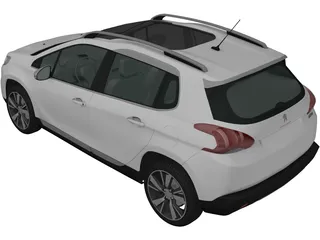 Peugeot 2008 (2013) 3D Model preview