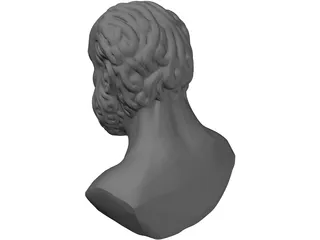 Socrates Bust Sculpture 3D Model preview