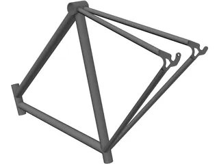 Race Bike Frame 3D Model preview