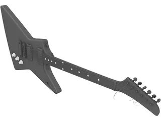 Gibson Explorer Guitar 3D Model preview