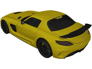Mercedes-Benz SLS AMG Black Series (2014) 3D Model preview