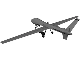 General Atomics MQ-9 Predator UAV Drone 3D Model preview