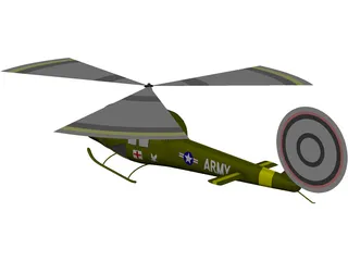 Bell UH1-B Huey 3D Model preview