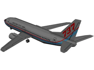 Boeing 737-300 3D Model preview