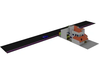 Villa 3D Model preview
