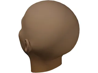 Woman Head 3D Model preview