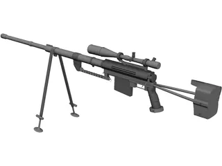 CheyTac M-200 Intervention 3D Model preview