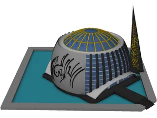 Pearl Mosque Masjid 3D Model preview