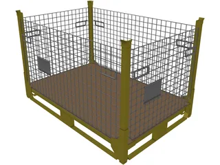 Container Metallic 3D Model preview