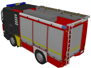 MAN TGL TLF4000 Germany Firetruck 3D Model preview